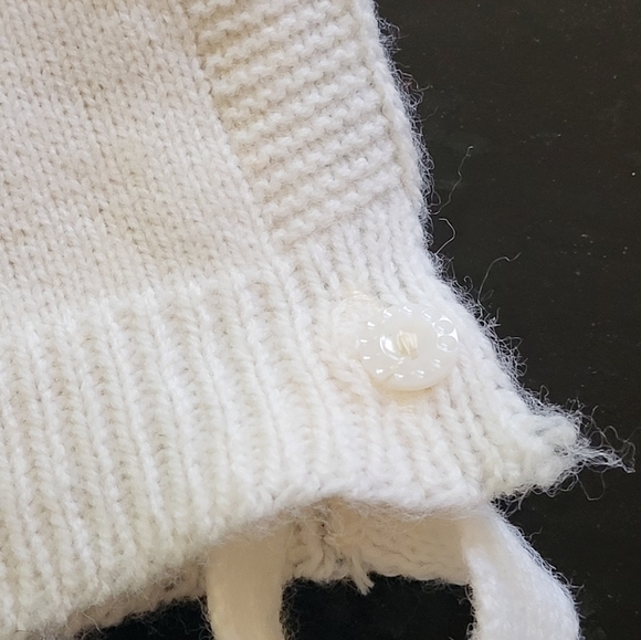 Huntingdon Mills vtg 60s acrylic sweater and bonnet 2T-3T - Picture 4 of 5